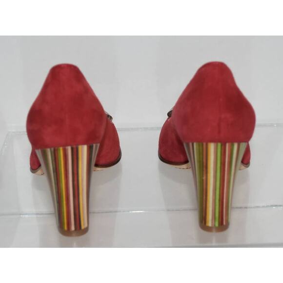 VGUC  Womens Designer Italian Suede Pumps - Picture 5 of 8